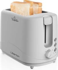 Тостер Liberton LET-5701, White, 750W, 2 тости, 2 відділення, 6 режимів підсмажування, з'ємний піддон для крихт