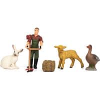 Фигурка Kids Team набор Ферма фермер, утка, ягненок, кролик (Q9899-T7_6)