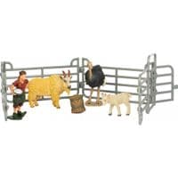 Фигурка Kids Team набор Ферма фермер, страус, козел, козленок (Q9899-X20_2)