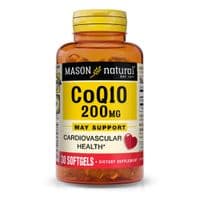 Витаминно-минеральный комплекс Mason Natural Коэнзим Q10 200 мг, Co Q10, 30 гелевых капсул (MAV14628)