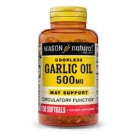 Травы Mason Natural чесночное масло 500 мг, Garlic Oil, 100 гелевых капсул (MAV05321)
