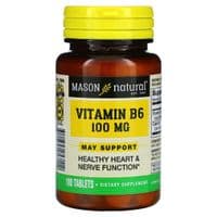 Витамин Mason Natural Витамин B6 100 мг, Vitamin B6, 100 таблеток (MAV05711)