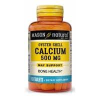 Минералы Mason Natural Кальций из раковины устрицы 500 мг, Calcium 500 mg Oyster Shell, (MAV09151)