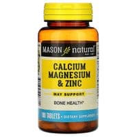 Минералы Mason Natural Кальций, магний и цинк, Calcium Magnesium & Zinc, 100 таблей (MAV-09681)