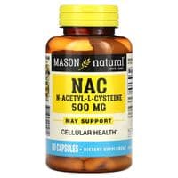 Аминокислота Mason Natural NAC N-ацетил L-цистеин, 500 мг, N-Acetyl L-Cysteine, 60 капсул (MAV-17105)