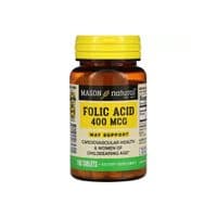 Витамин Mason Natural Фолиевая кислота 400 мкг, Folic Acid, 100 таблеток (MAV-06531)