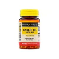 Травы Mason Natural чесночное масло 1000 мг, Garlic Oil, 100 гелевых капсул (MAV-06991)