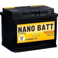 Аккумулятор автомобильный NANO BATT Econom 60A +право (0) 510А