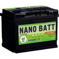 Аккумулятор автомобильный NANO BATT Standart 60A +лев (1) 540А