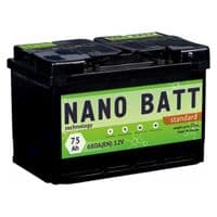 Аккумулятор автомобильный NANO BATT Standart 75A +право (0) 680А