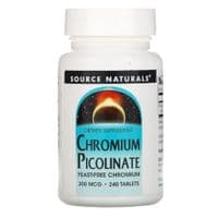 Минералы Source Naturals Хром Пиколинат 200мкг, 240 таблеток (SNS-00108)