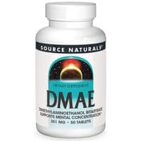 Аминокислота Source Naturals Диметиламиноэтанол, 130 мг, DMAE, 50 таблеток (SN0621)