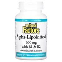 Витаминно-минеральный комплекс Natural Factors Альфа-липоевая кислота с витаминами B1 и B2, 600 мг, Alpha-Lipoic (NFS-02102)