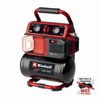 Компресор повітряний Einhell TE-AC 18/75 Li OF - Solo, акумуляторний 18В PXC, 8бар, 75л/хв, бак 5л, 7.76кг, (без АКБ та ЗП)