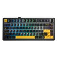 Клавіатура Aula F75 Gasket Greywood V3 switch Hot-Swap PBT Wireless/Bluetooth/USB Black (6948391208626)