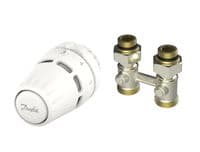 Комплект термостатичний Danfoss Regus RA+RLV-KB, нижнє підключення, 1/2", прямий
