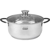 Каструля BRAVO CHEF Safran нерж 24 см (5.0 л) з кришкою (BC-2014-24)