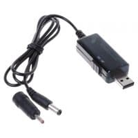 Кабель USB-A 2.0 To DC 9/12V 5.5mm + 3.5x1.35mm Connector, 18W, 0.8M KD-USB-DC9/12
