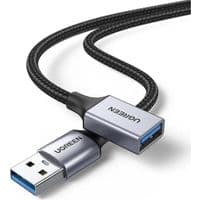 Кабель UGREEN US115 USB 3.0 Extension Cable Aluminum Case 0.5m (Black)(UGR-10494)