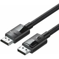 Кабель UGREEN DP114 DP Male to Male DP1.4 8K Round Cable ABS Shell Braid 1.5m (Black) (UGR-80391)