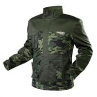 Куртка рабочая Neo Tools CAMO, размер XXL (56), 255 г/м2, высокий воротник, карманы на бл (81-211-XXL)