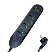 Сетевой удлинитель WUW-C133 4USB+3Socket 2500W 2m black