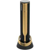 Prestigio Maggiore, розумна відкривачка для вина, 100% автоматична, відкриває до 70 пляшок без підзарядки, різак для фольги в комплекті, дизайн преміум-класу, акумулятор 480mAh, розміри D 48*H228mm, колір чорний + золото.