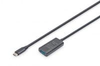 Удлинитель DIGITUS USB 3.2 Gen1 Active Cable 5G, C/M-A/F, 5м, черный