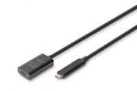 Удлинитель DIGITUS USB 3.2 Gen2 Active Cable 10G, C/M-C/F, 5м, черный