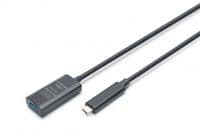 Удлинитель DIGITUS USB 3.2 Gen2 Active Cable 10G, C/M-A/F, 5м, черный
