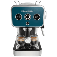 Кофеварка эспрессо RUSSELL HOBBS 26451-56 Distinctions Ocean, 1,1л, молотая + чалды, сине-серебристый