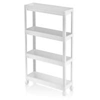 Етажерка VIOLET HOUSE 6014 Long Shelf 4 пол. WHITE 54*18*91 см (6014 Long Shelf 4 пол. WHITE 54*18*91 см)