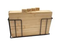 Набір дошок кухонних на підставці Ardesto Midori, 4шт, 30х5.6х20.3см, бамбук, метал