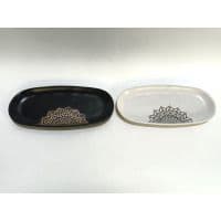 Блюдо Limited Edition KORA /25.5 см /овал./чорне (JH8352-1)