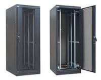 Шафа ZPAS 19", 42U, SZB IT, передні одностулкові перфоровані двері і задні розпашні, 600x1200 мм, максимально 1500кг, чорна