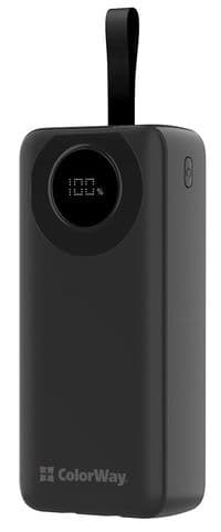 Батарея универсальная ColorWay 30000 mAh EnergyPlus PD/18W, QC3.0/22.5W, Black (CW-PB300LPB4BK-PDD)