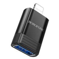 Переходник Borofone BV18 USB2.0(F) =&amp;gt; Lighting(M), Black, Blister