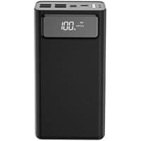 PowerBank XO-PR123 30000mAh, flashlight, Input :5V / 2.5A, 9V / 2A, 12V / 1.5A (Micro,Type-C,Lightning), Output:5V / 3A ,9V / 2A, 12V / 1.5A (3USB,Type-C), Q30,plastic,Black