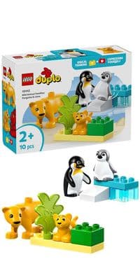 Конструктор LEGO DUPLO Town Сімейства диких тварин: Пінгвіни та Леви