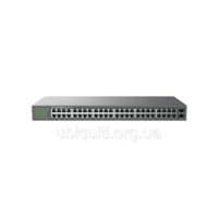 Grandstream GWN7706, некерований мережевий комутатор, 48x GbE RJ45, 2x SFP, металевий корпус
