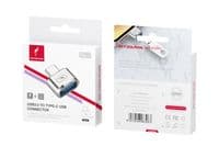 Перехідник SkyDolphin OT05 Mini USB Type-C - USB (M/F), Silver (SDADPT-00030)