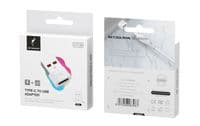 Перехідник SkyDolphin OT08 Mini USB Type-C - USB (F/M), білий (SDADPT-00032)