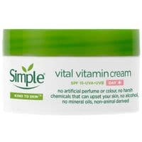 Крем для обличчя Simple Vital Vitamin Cream SPF15 Kind to Skin Денний вітамінний 50 мл (8710447486337)