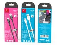Кабель SkyDolphin S07T TPE High Elastic Line USB - USB Type-C (M/M), 1 м, Білий (SDUSB-000595)