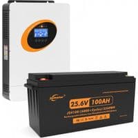 Комплект JSD Solar 3 кВт 2,56 кВт * год (25.6В АКБ) 1ф (Інвертор J3000L-24, 3 кВт + Акумулятор J24100 25.6В, 100АГ 2.56KWH)