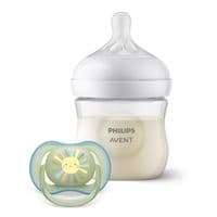 Набір для годування новонароджених Philips AVENT Natural Природний Потік пляшечка 125 мл + пустушка Ultra Air 0-6 міс (SCD837/10)