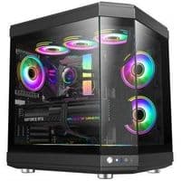 Корпус компьютерный Midi ATX без блока питания X, M-ATX, ITX, Tempered Glass, Metal cover, USB2.0x1, HYPE-A Black