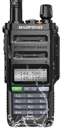 Радіостанція Baofeng UV-9R Pro V2, Black, LCD 320х240, 2.4", UHF：400~480 МГц; VHF:136~174 МГц, ємність каналу 128, 1800 мАг