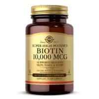 Витамин Solgar Биотин (В7) 10 000 мкг, Biotin, 60 вегетарианских капсул (SOL52387)