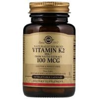 Витамин Solgar Натуральный Витамин К2, Naturally Sourced Vitamin K2, 100 мк (SOL-03603)